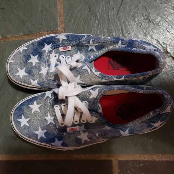Vans Shoes Vans Authentic Acid Denim Washed Stars Blue Denim